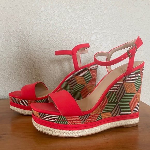 Mix No. 6 Shoes - Mix No. 6 Red Wedges Size 7